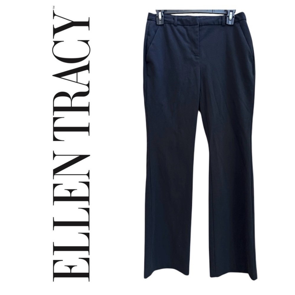 ELLEN TRACY Black Dress Pants Trousers Suit Separate Office Professional Wmns 2